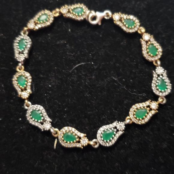 SS Emerald bracelet - Picture 3 of 4